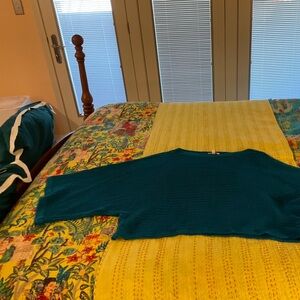 Super cute Eileen Fisher dolman sleeve XL lightweight teal sweater. Reposhed.